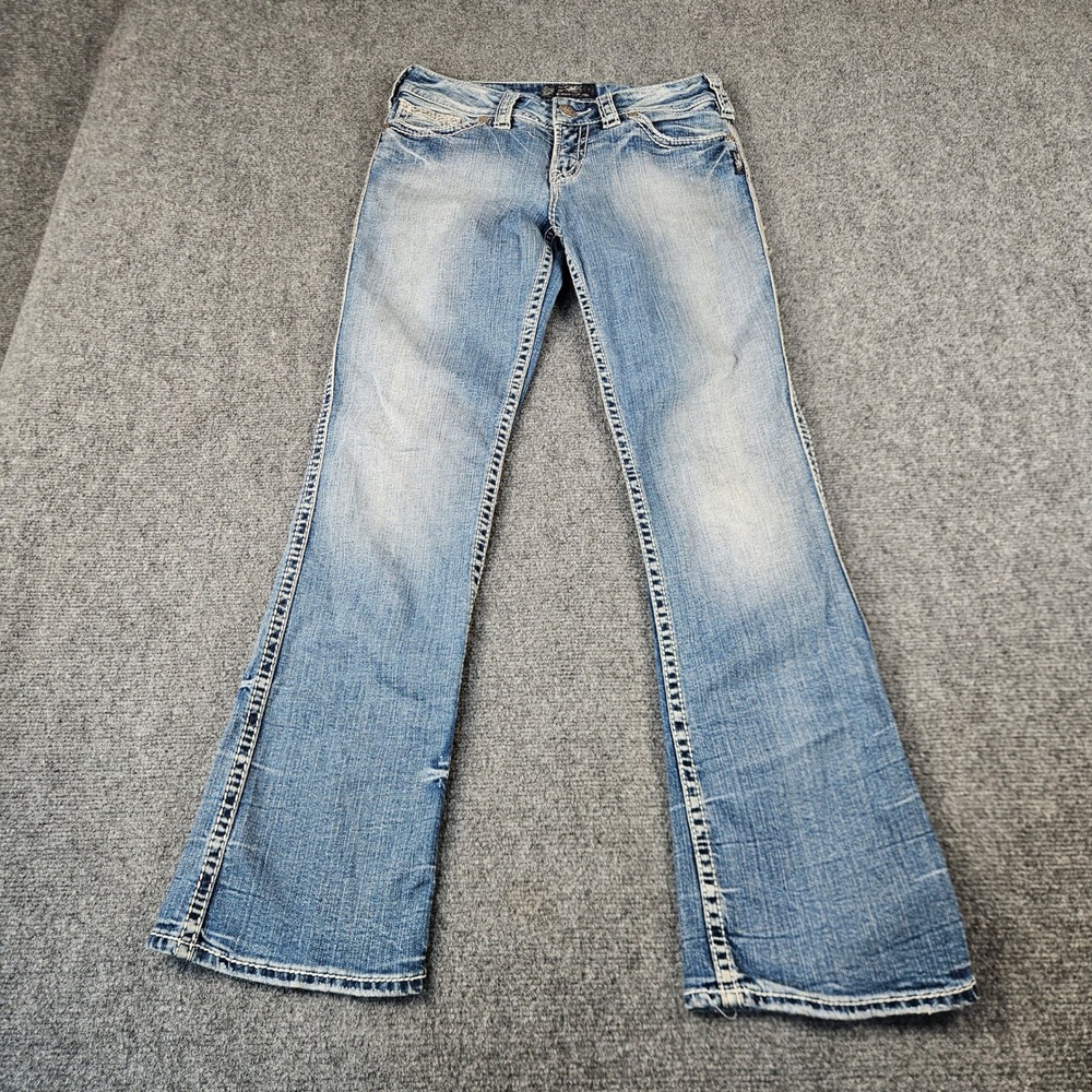 Silver Jeans Co Suki Flap 17 Bootcut Jeans Light Wash W28 L31 L9417SJB269 Blue